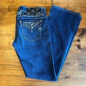 Miss Me Blue Jeans Easy Boot Dark Wash Women's Size 27